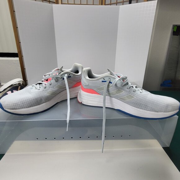 Adidas ladies white sneakers with blue and orange accents hard to find size 10.5 - Picture 3 of 5